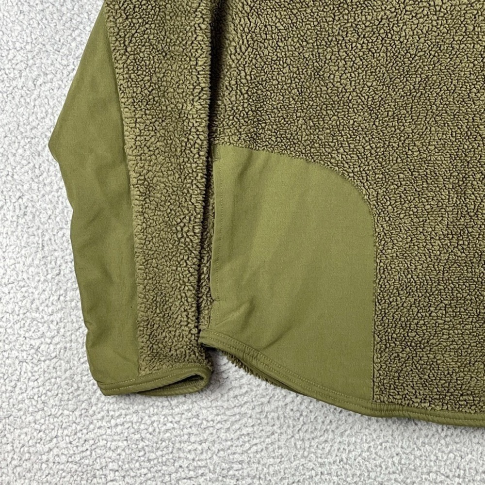 Nike Womens Small Sherpa Thermal Hoodie AR7404 395 Olive Green Standard Fit - Picture 4 of 12